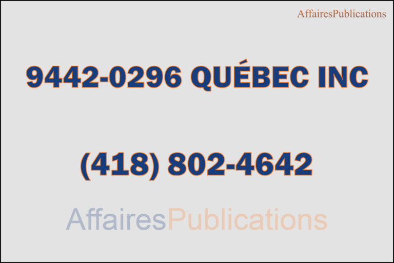 9442-0296 QUÉBEC INC