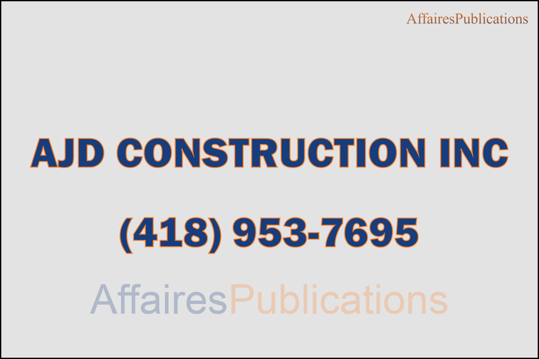 AJD CONSTRUCTION INC
