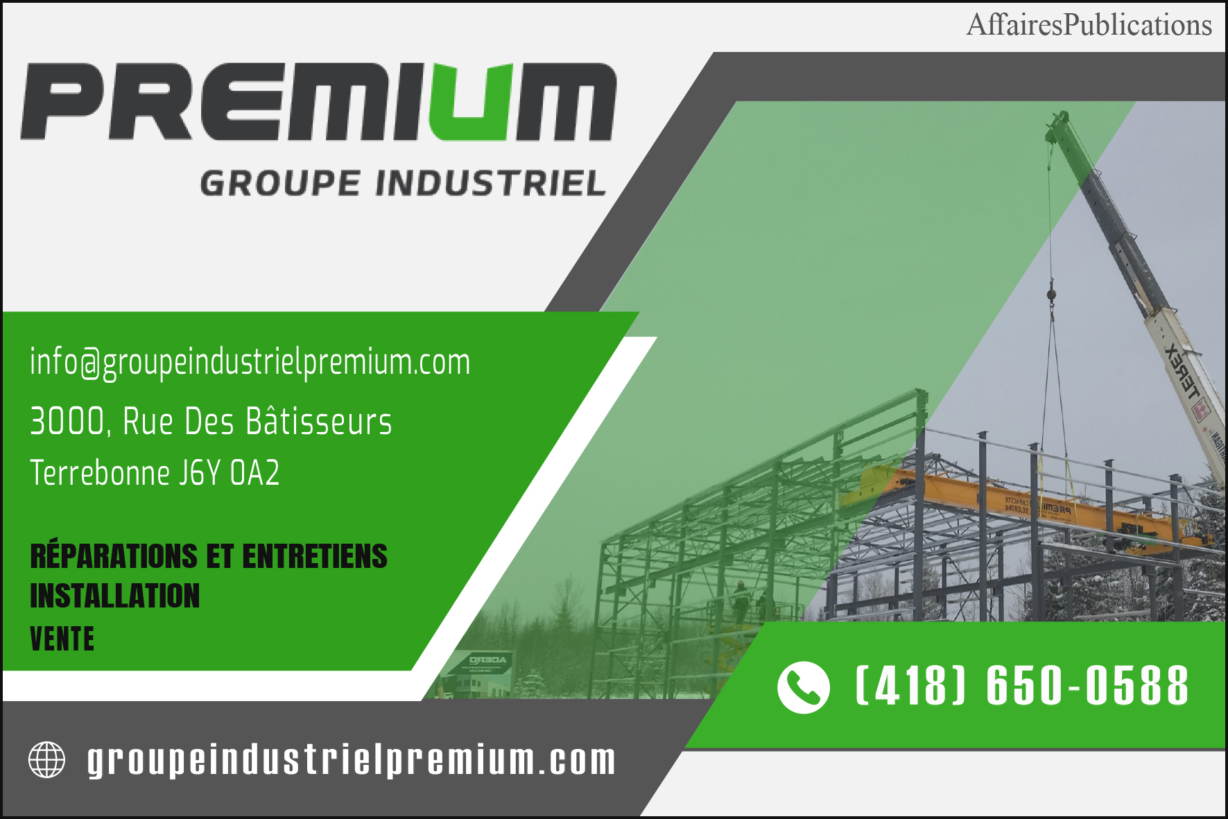 GROUPE INDUSTRIEL PREMIUM INC