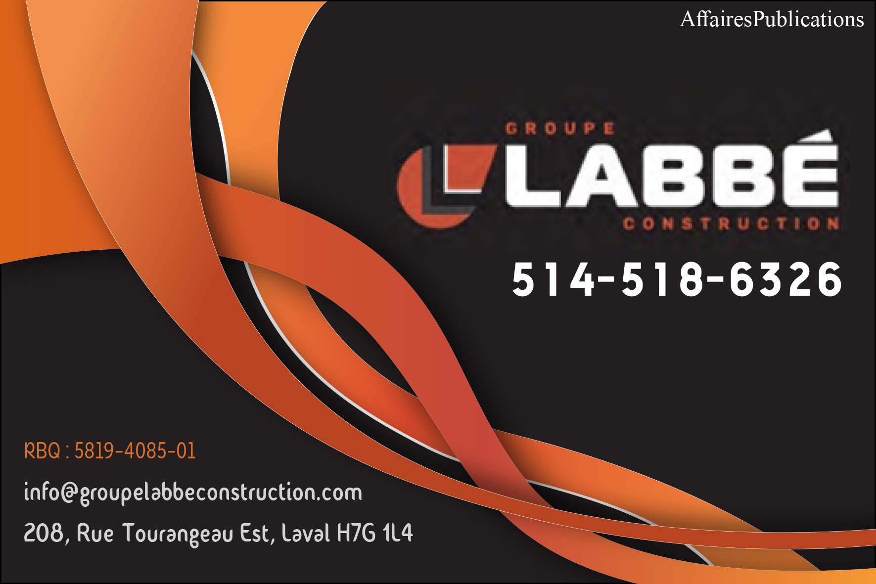 GROUPE LABBÉ CONSTRUCTION 9459-2367 QUÉBEC INC