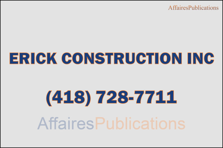 ERICK CONSTRUCTION INC