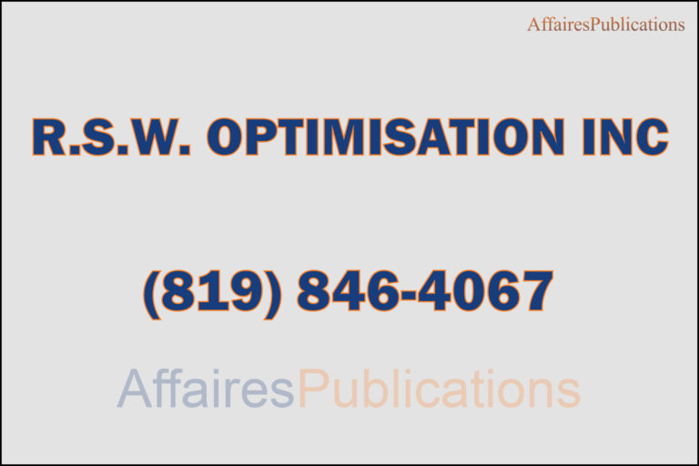 R.S.W. OPTIMISATION INC