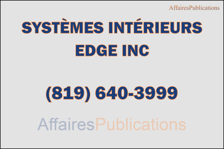 SYSTÈMES INTÉRIEURS EDGE INC