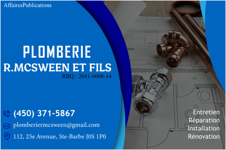 PLOMBERIE R.MCSWEEN ET FILS <br/> 2641-6008 QUÉBEC INC