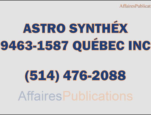 ASTRO SYNTHÉX <br/> 9463-1587 QUÉBEC INC