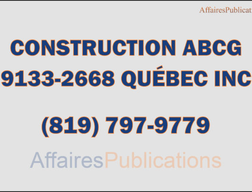 CONSTRUCTION ABCG <br/> 9133-2668 QUÉBEC INC