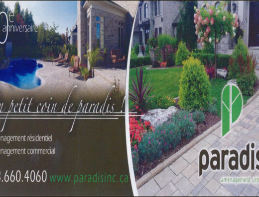 PARADIS AMÉNAGEMENT<br/>URBAIN INC