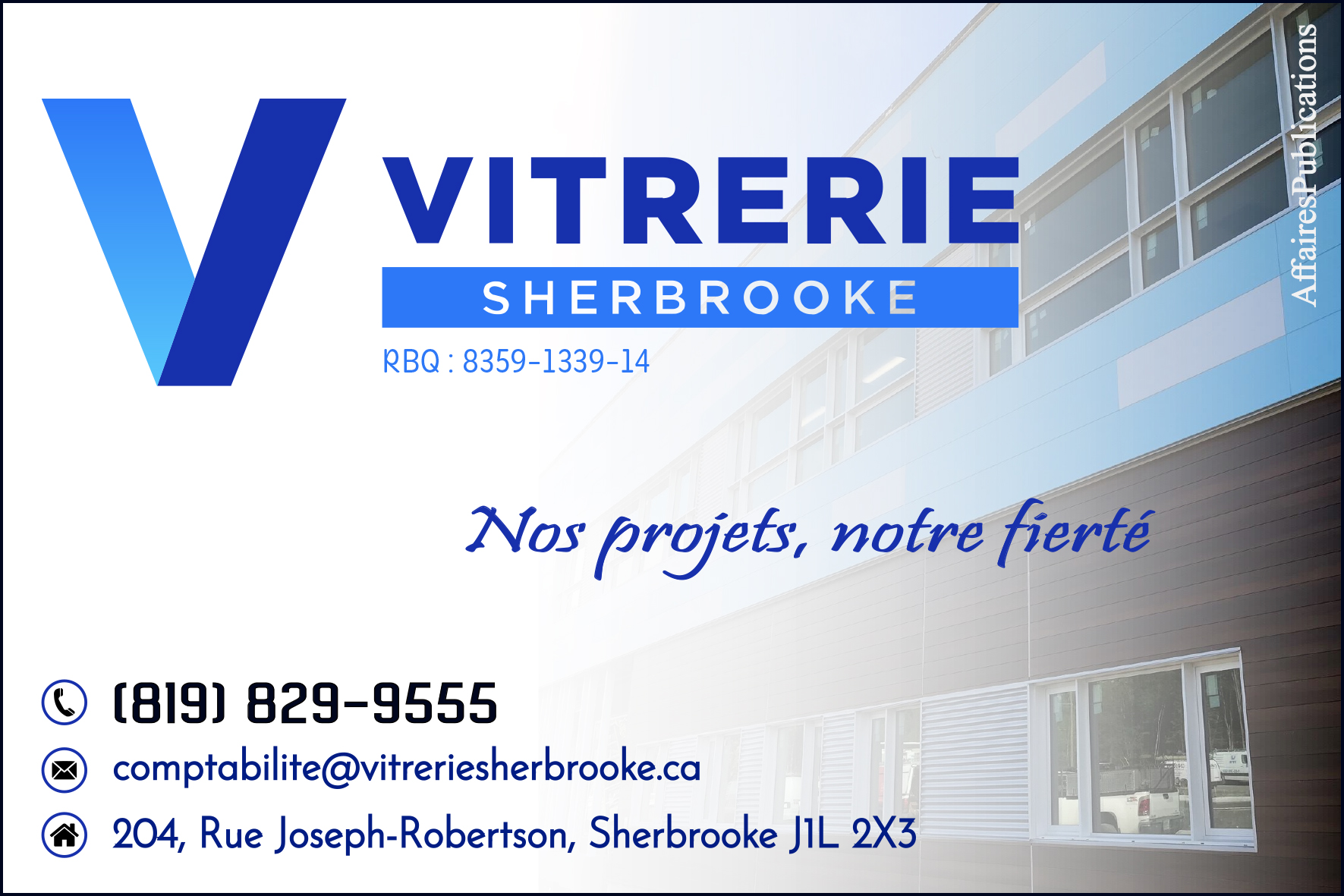 VITRERIE SHERBROOKE INC