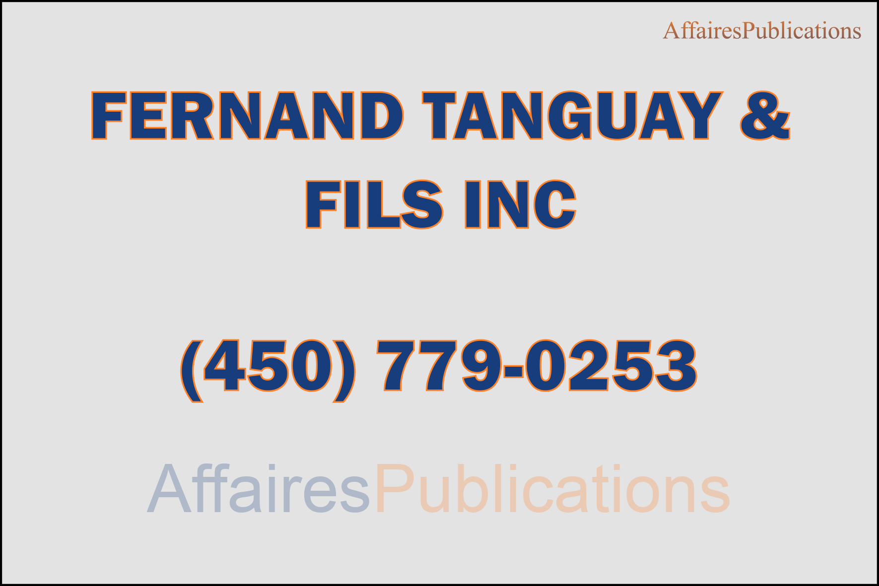 FERNAND TANGUAY & FILS INC
