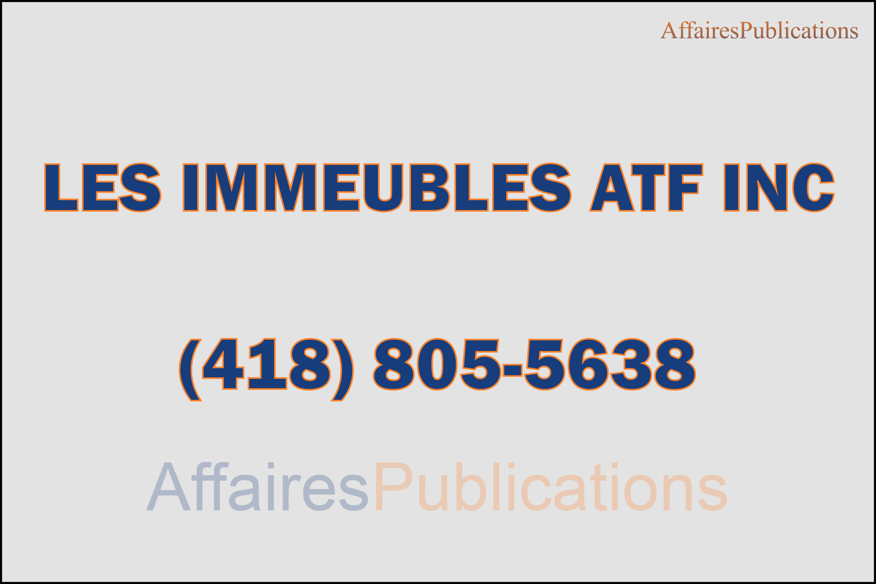 LES IMMEUBLES ATF INC
