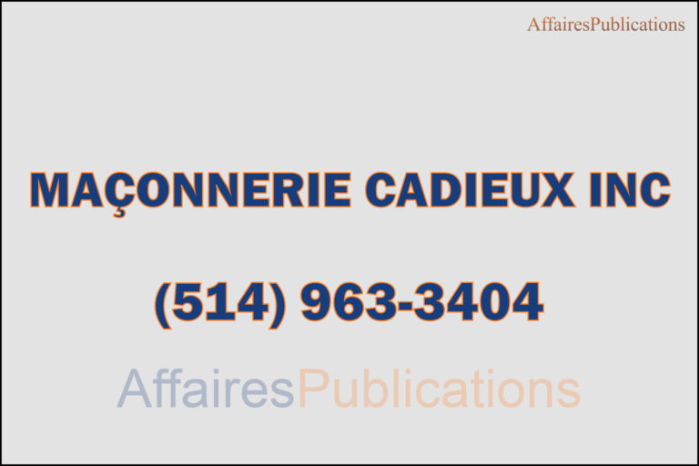 MAÇONNERIE CADIEUX INC