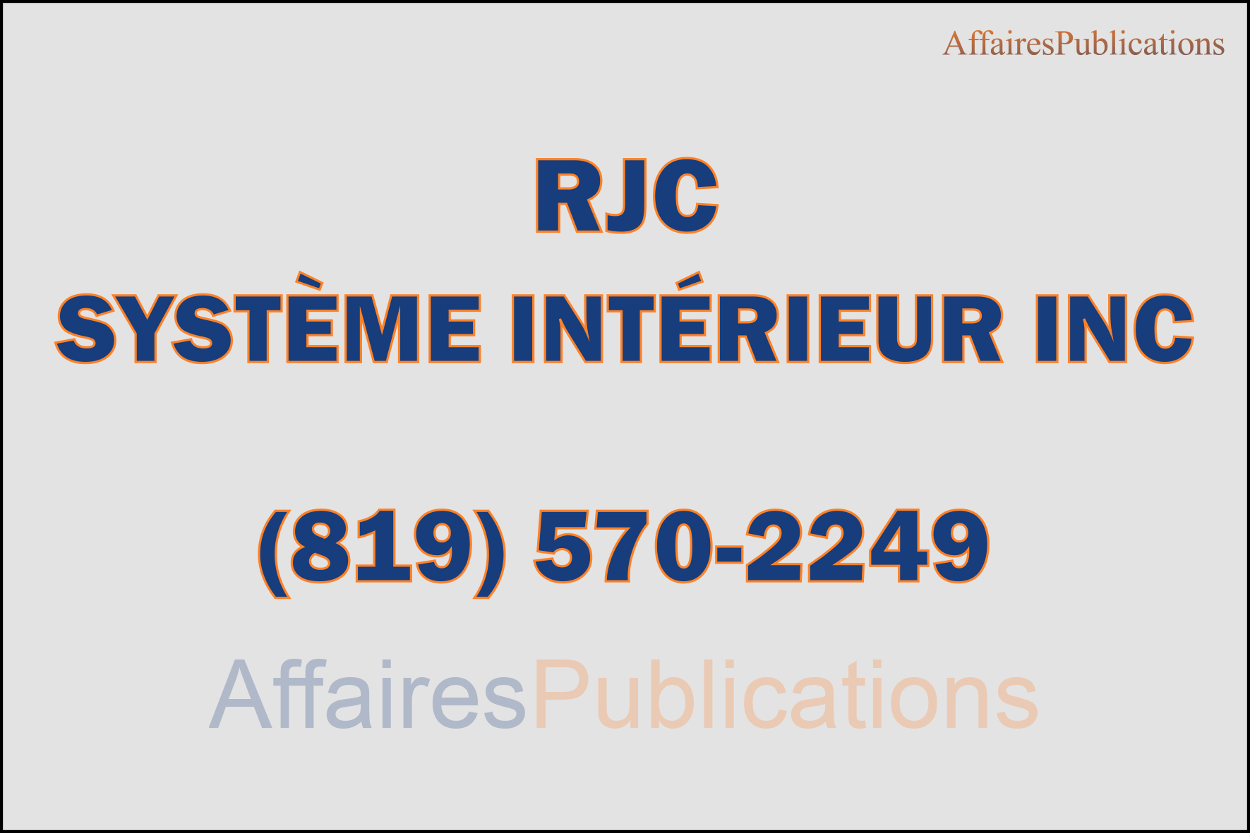 RJC SYSTÈME INTÉRIEUR INC