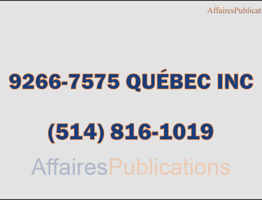 9266-7575 QUÉBEC INC