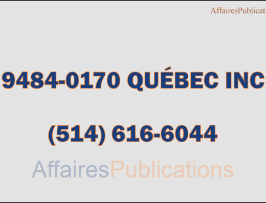9484-0170 QUÉBEC INC