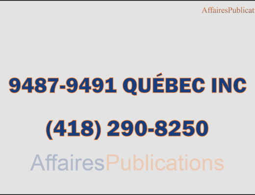 9487-9491 QUÉBEC INC