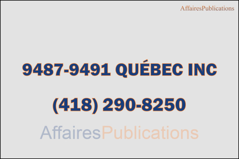 9487-9491 QUÉBEC INC