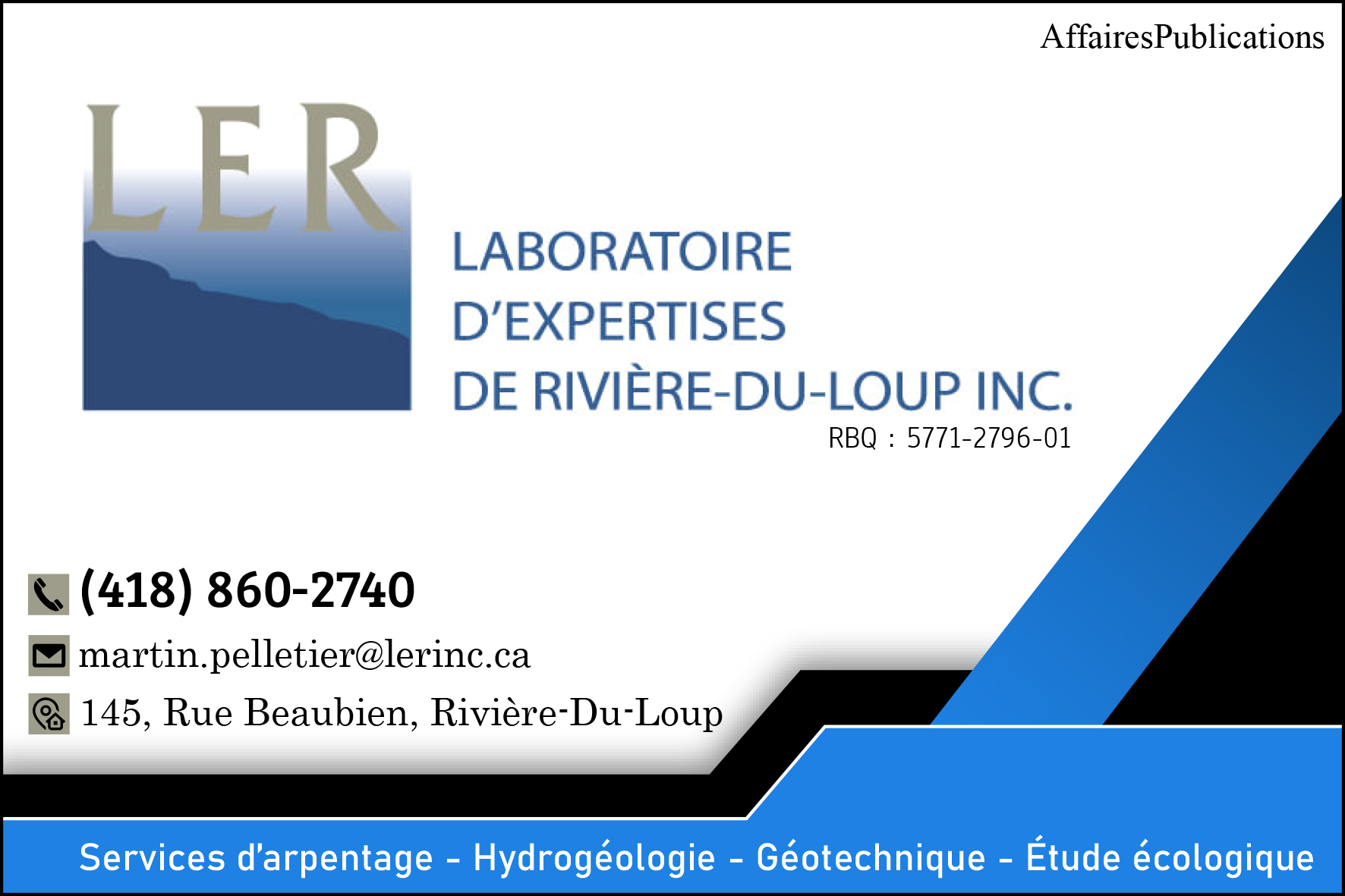LABORATOIRE D&rsquo;EXPERTISES DE RIVIÈRE DU LOUP INC