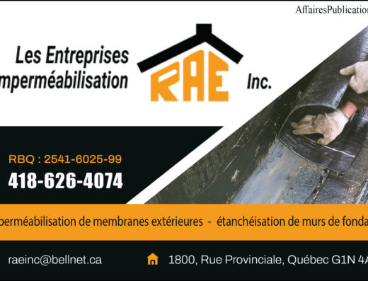 LES ENTREPRISES D&rsquo;IMPERMÉABILISATION RAE INC