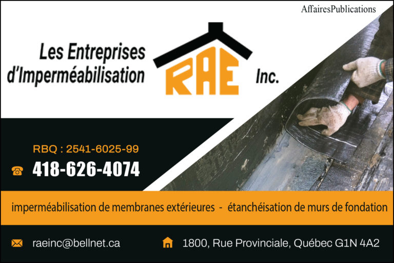 LES ENTREPRISES D&rsquo;IMPERMÉABILISATION RAE INC