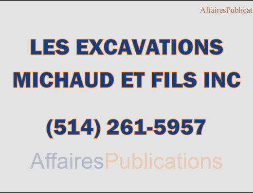 LES EXCAVATIONS<br/>MICHAUD ET FILS INC