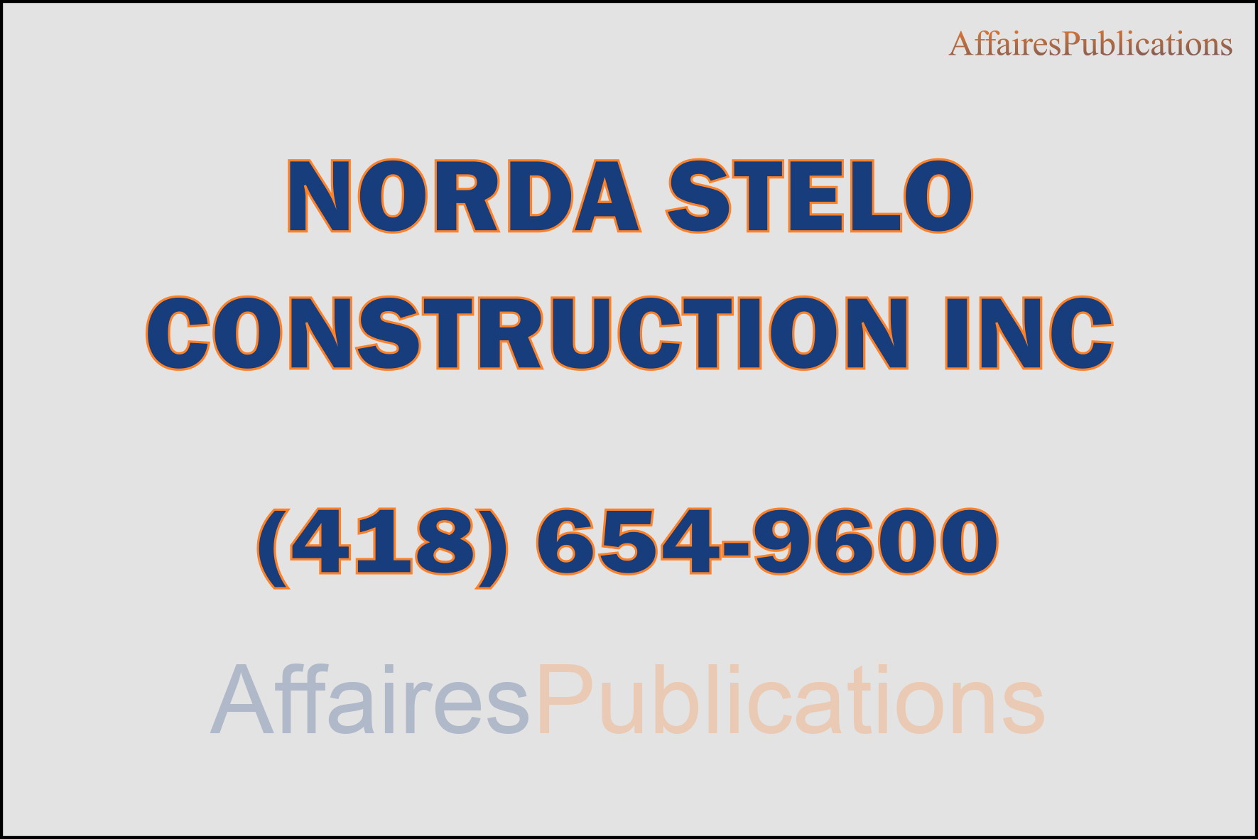 NORDA STELO CONSTRUCTION INC