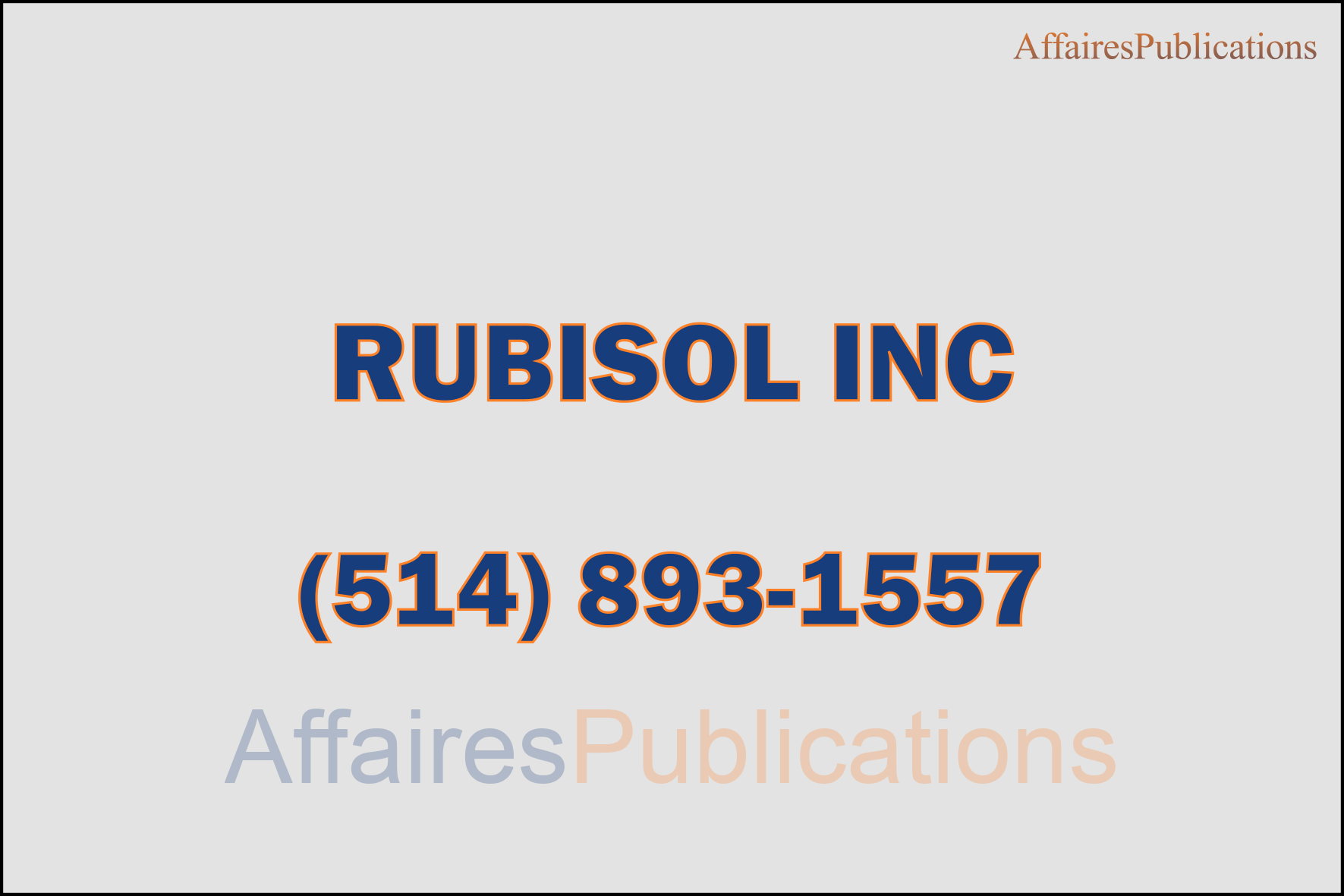 RUBISOL INC
