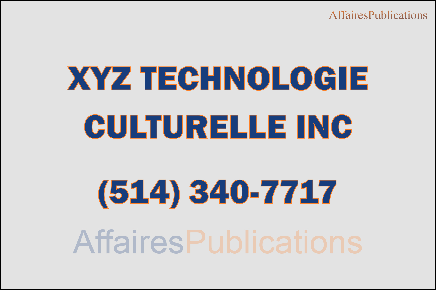 XYZ TECHNOLOGIE CULTURELLE INC
