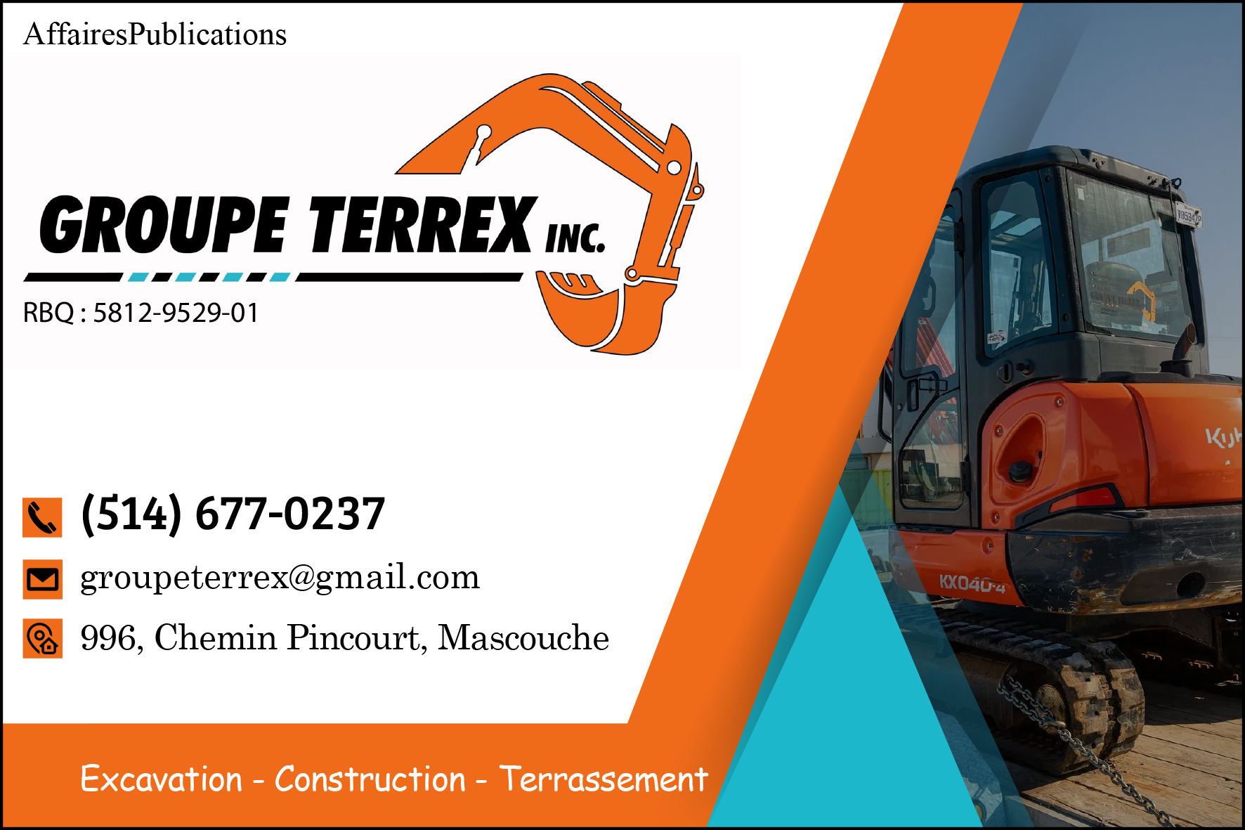GROUPE TERREX INC
