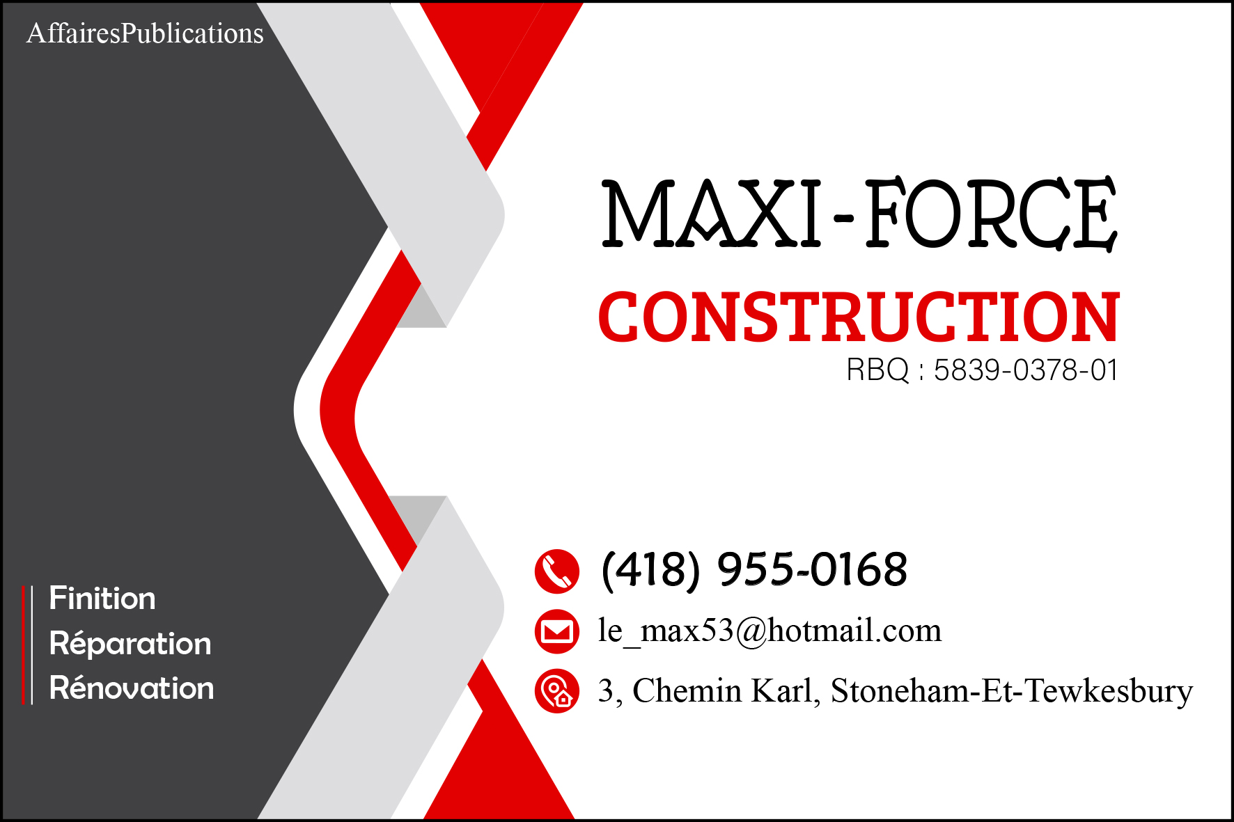 MAXI-FORCE CONSTRUCTION INC