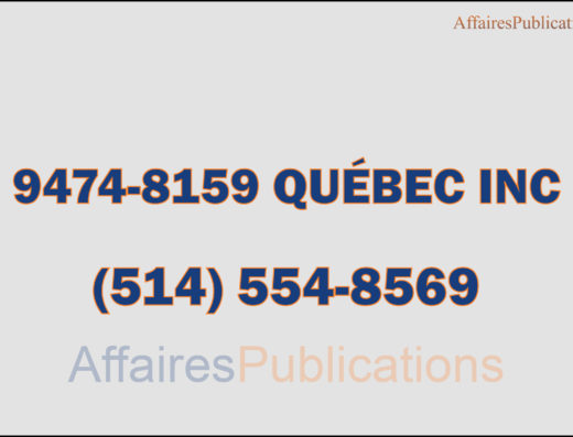 9474-8159 QUÉBEC INC