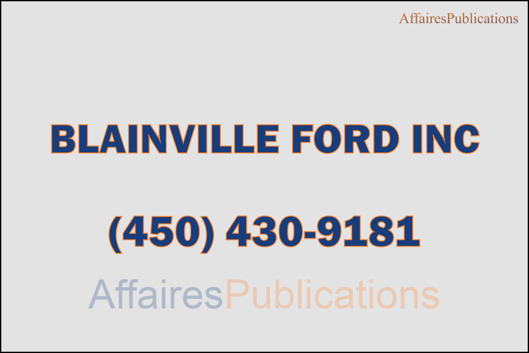 BLAINVILLE FORD INC