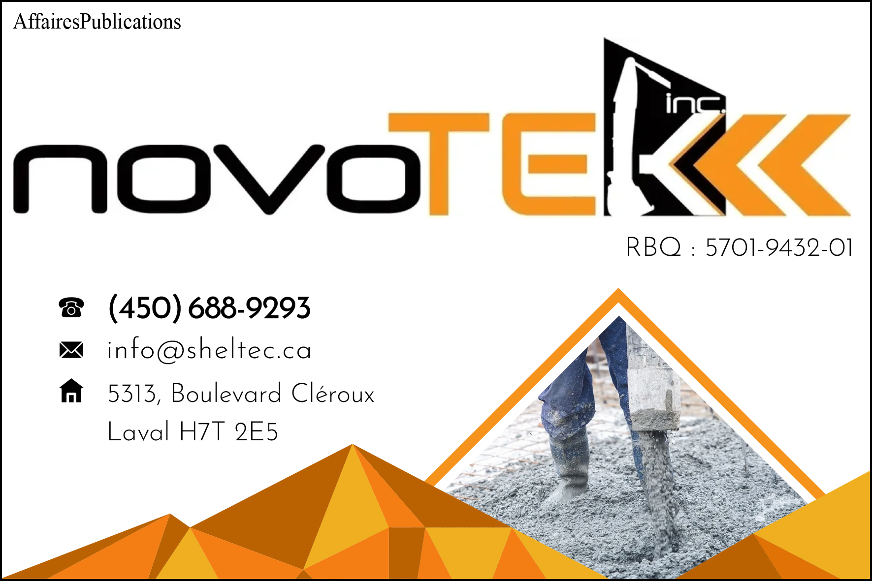 CONSTRUCTION NOVOTEK INC