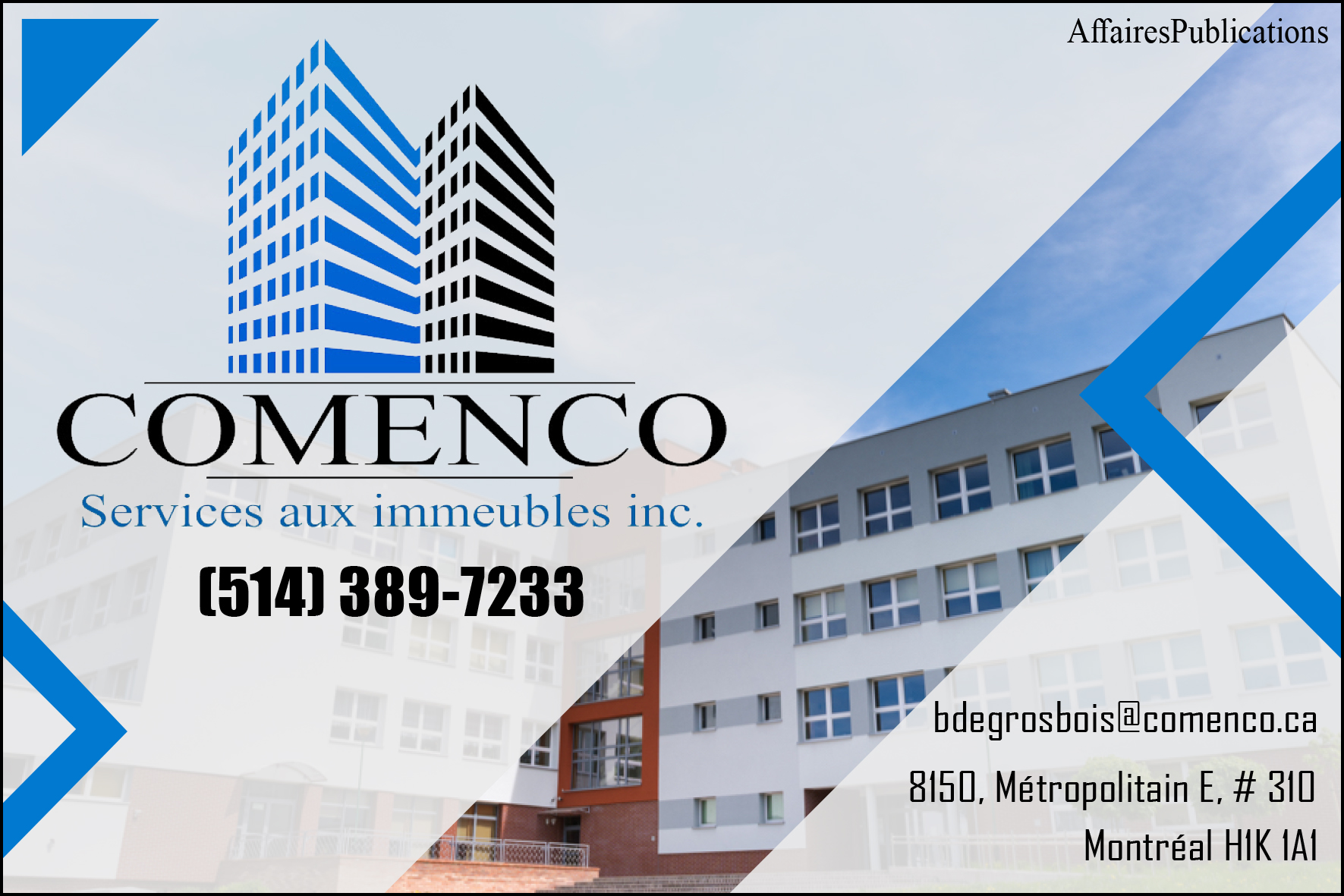 COMENCO SERVICES AUX IMMEUBLES INC