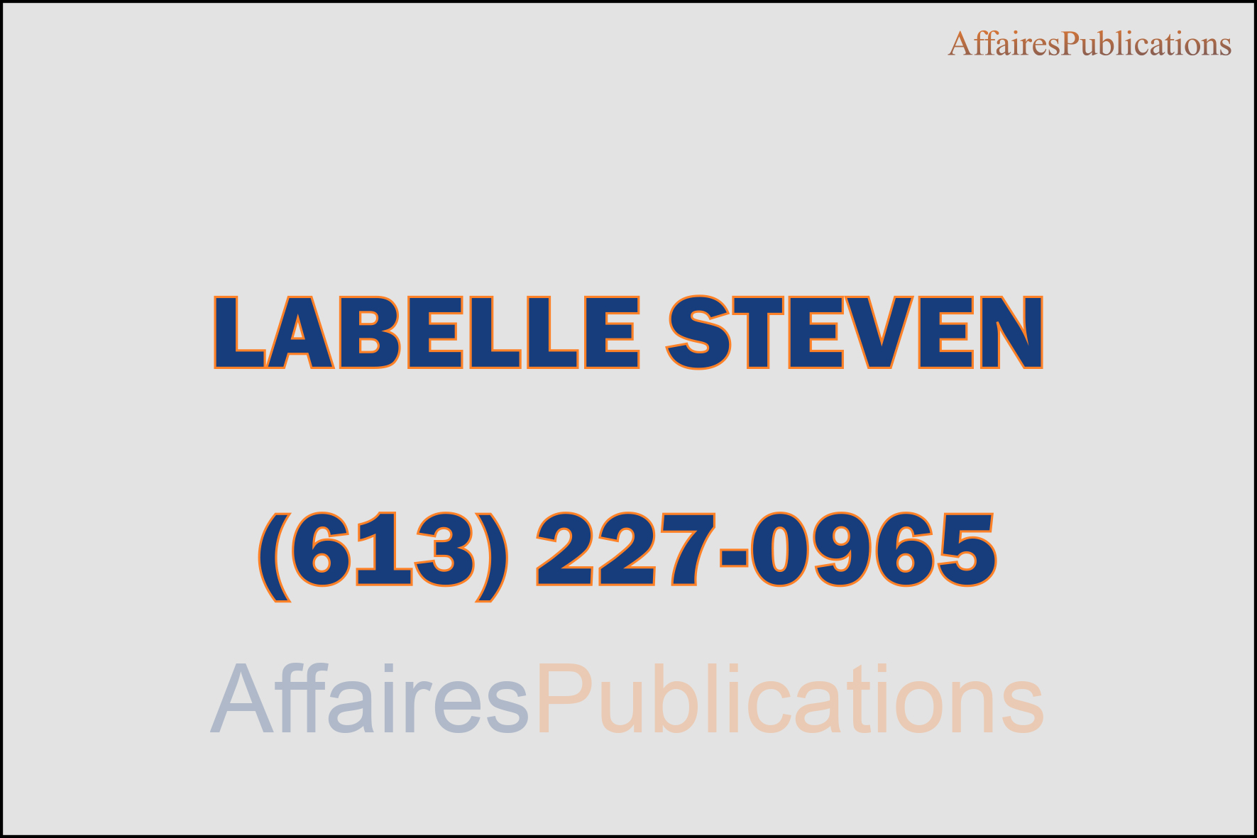 LABELLE STEVEN