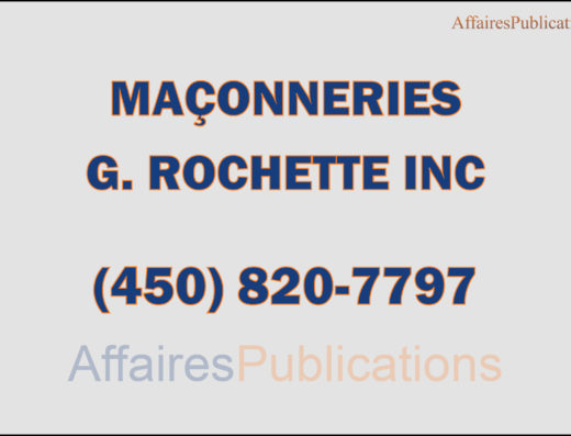 MAÇONNERIES G. ROCHETTE INC