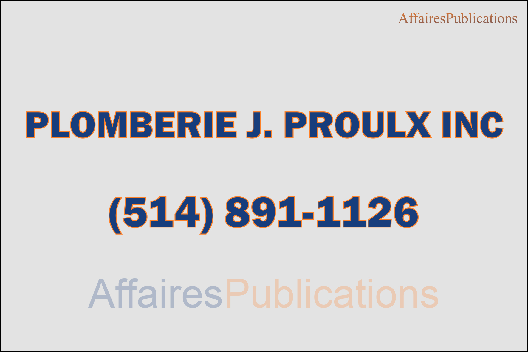PLOMBERIE J. PROULX INC