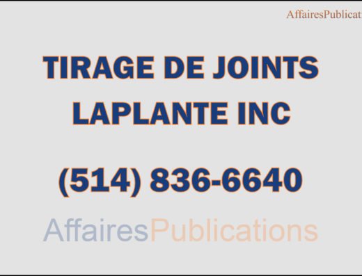 TIRAGE DE JOINTS LAPLANTE INC