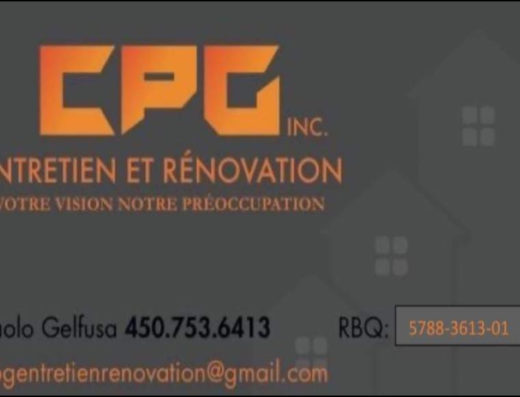 CPG ENTRETIEN ET RÉNOVATION INC