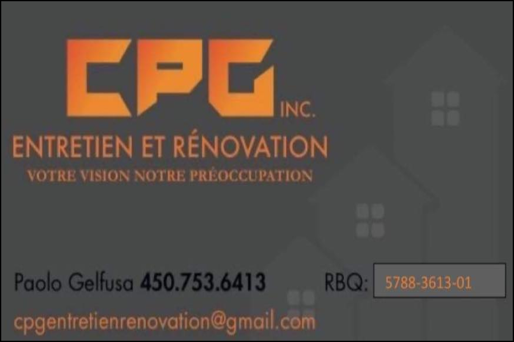 CPG ENTRETIEN ET RÉNOVATION INC