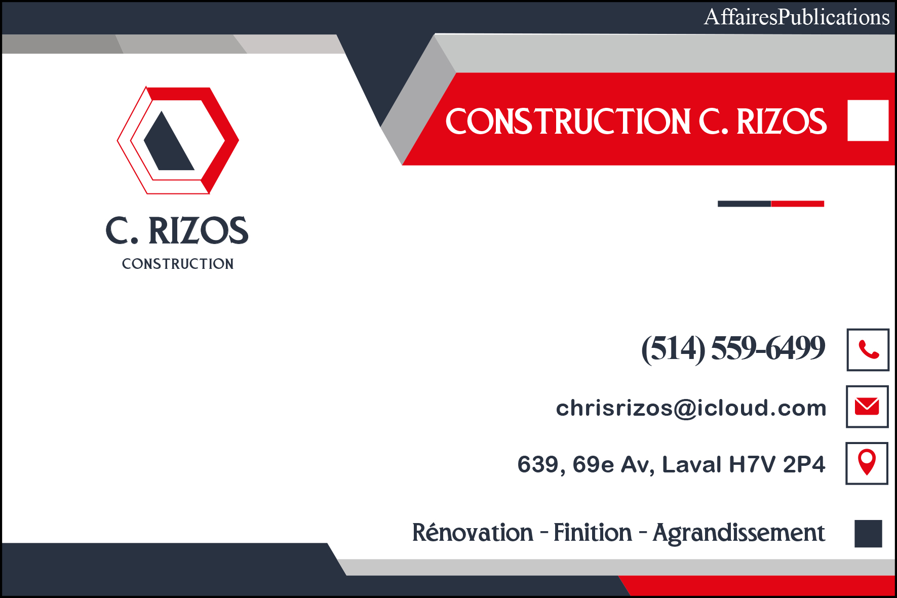 CONSTRUCTION C. RIZOS INC
