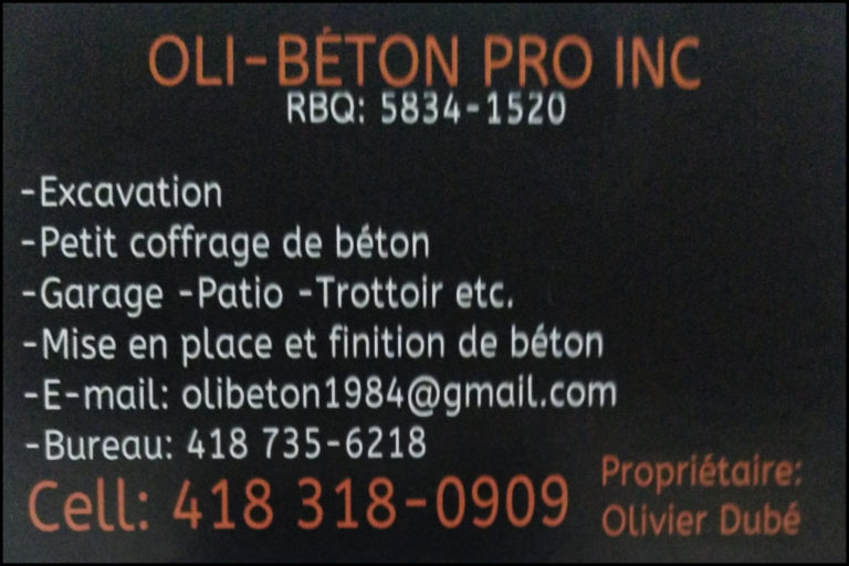 OLI-BÉTON PRO INC