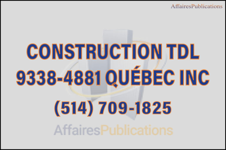 CONSTRUCTION TDL 9338-4881 QUÉBEC INC