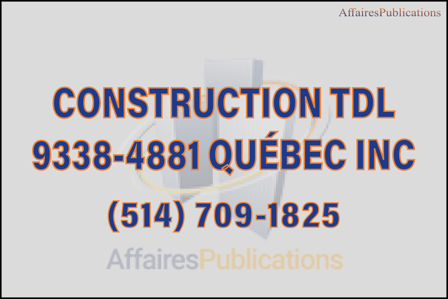CONSTRUCTION TDL 9338-4881 QUÉBEC INC