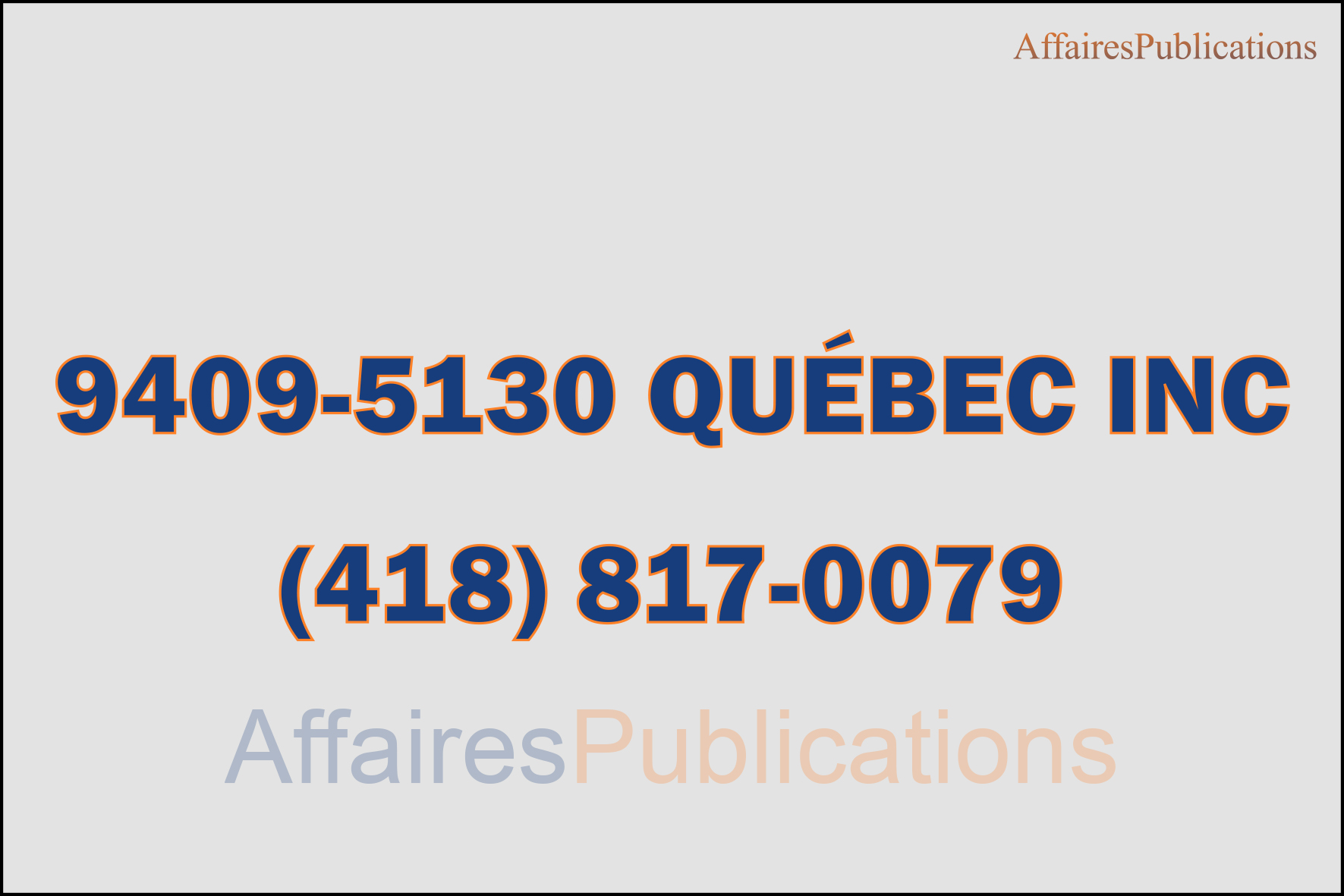 9409-5130 QUÉBEC INC