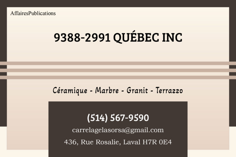9388-2991 QUÉBEC INC