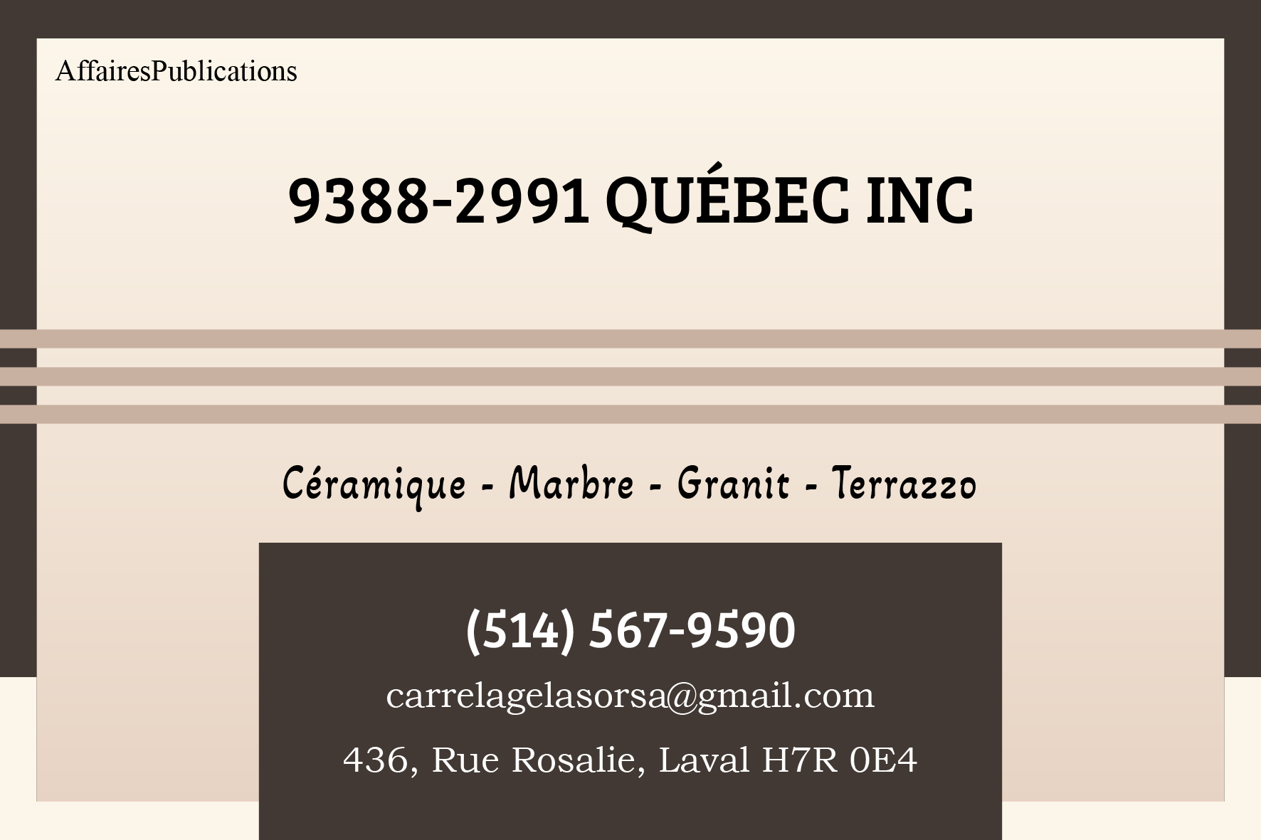 9388-2991 QUÉBEC INC