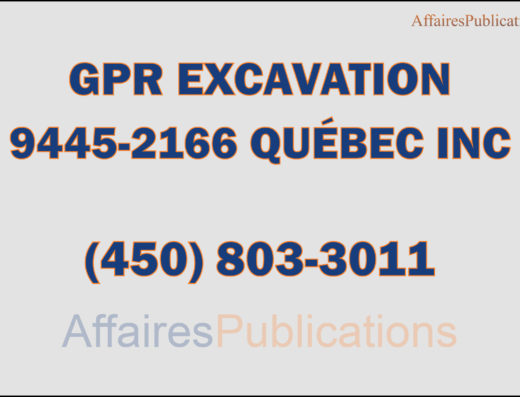GPR EXCAVATION <br/> 9445-2166 QUÉBEC INC