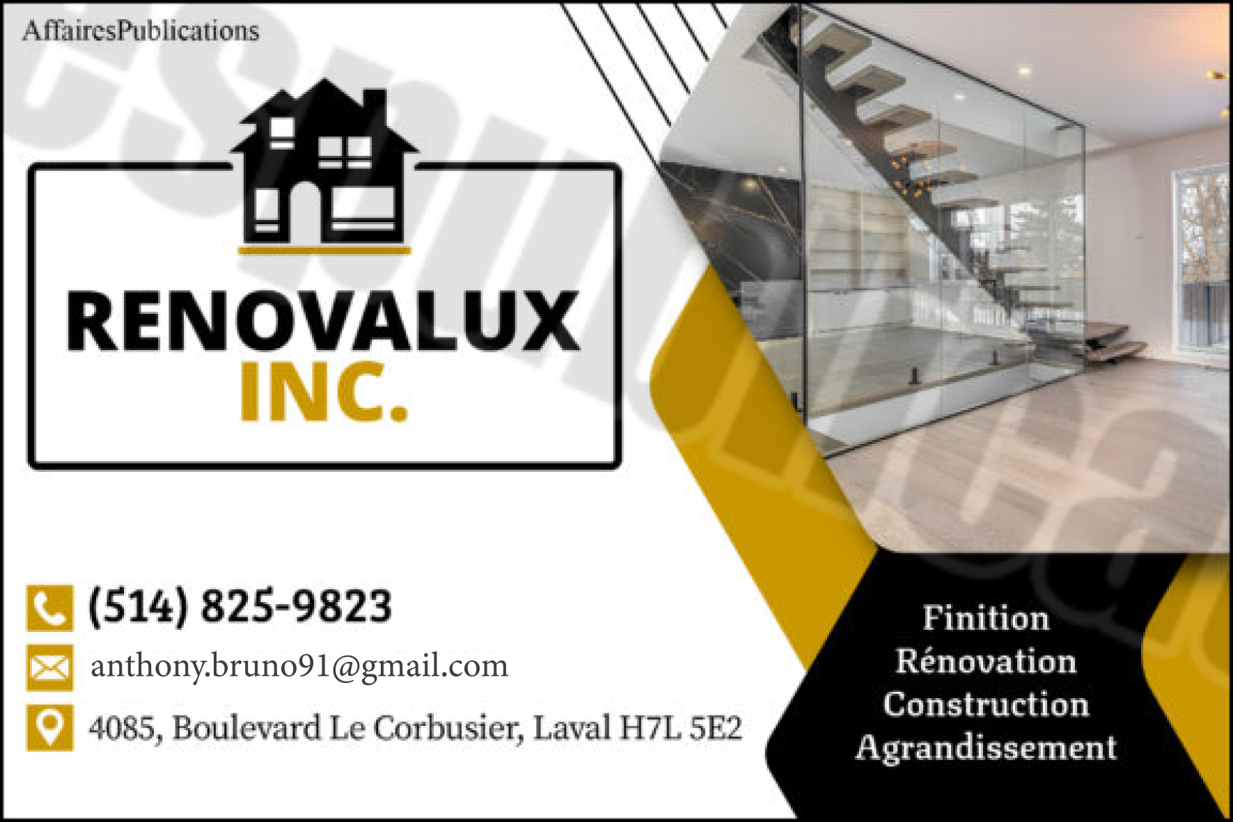RÉNOVALUX INC