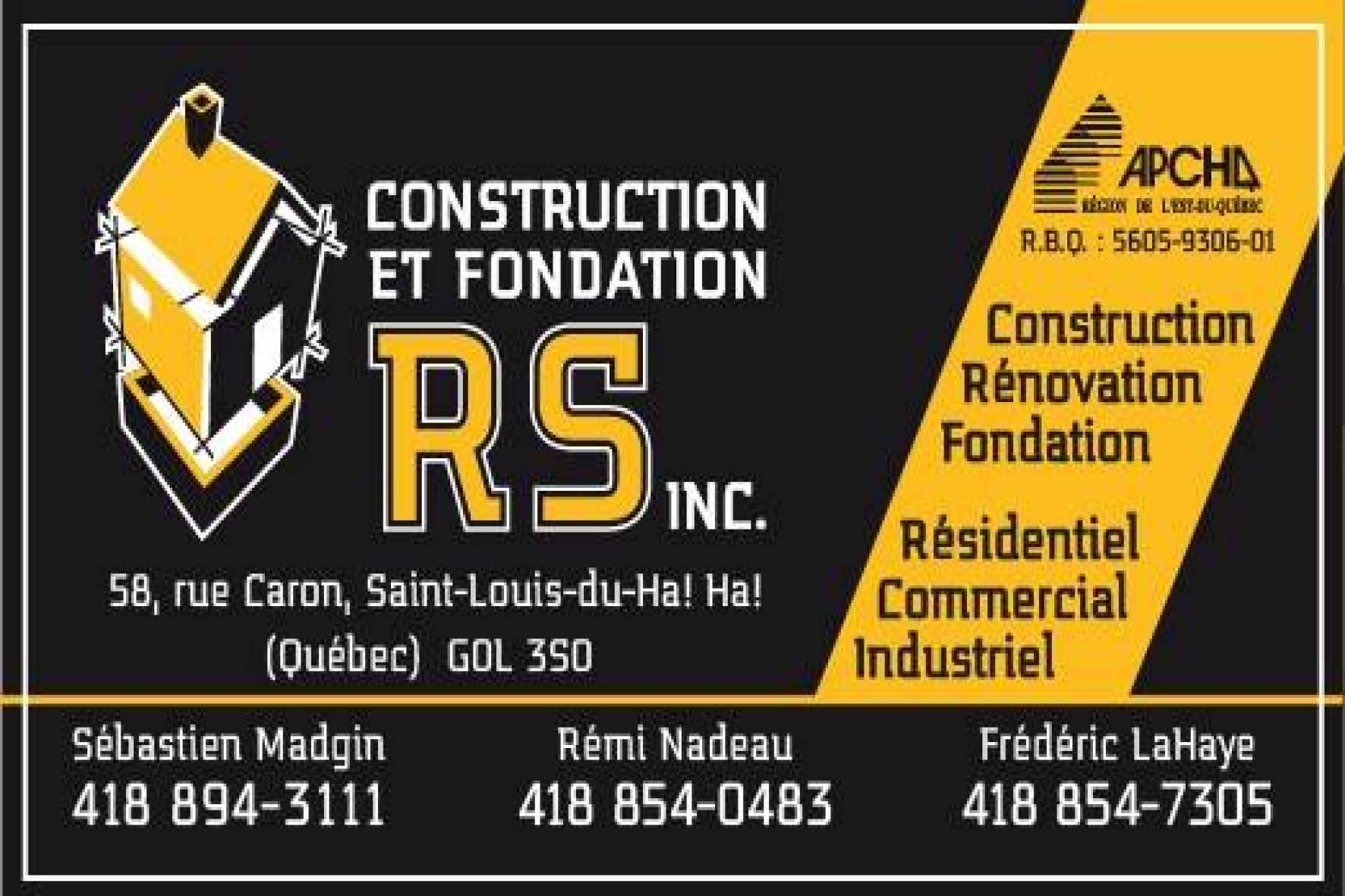 CONSTRUCTION ET FONDATION RS