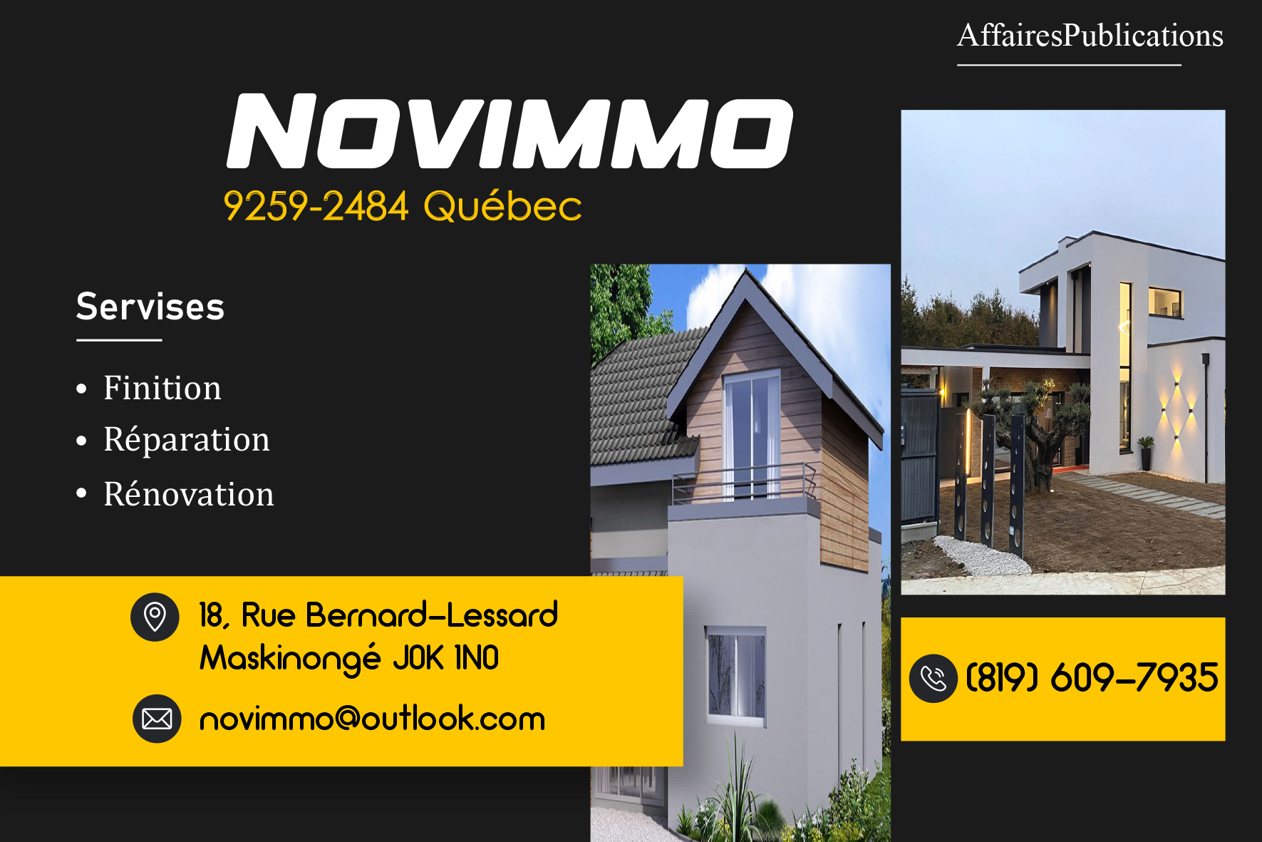 NOVIMMO  9259-2484 QUÉBEC INC